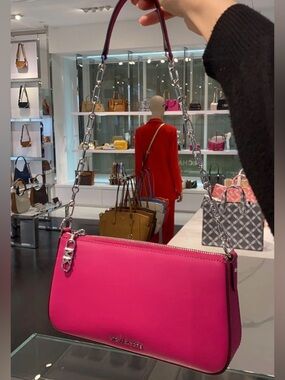 Michael Kors Deep Fuchsia Chain Pouchette